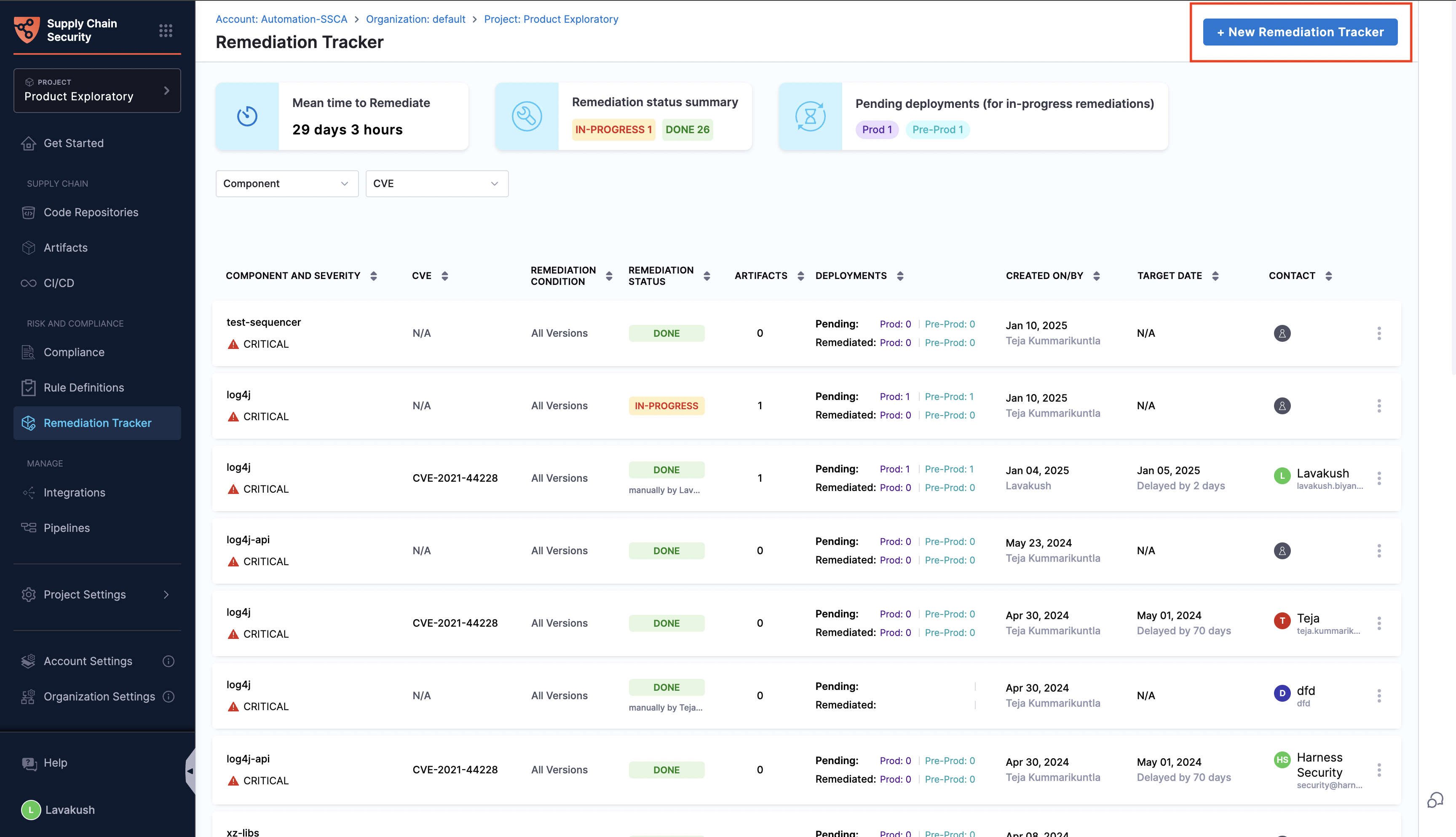 create remediation tracker Create remediation tracker
